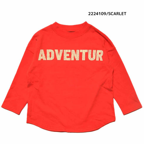 【130~150】★NEEDLEWORKS★肉厚天竺ADVENTURワイドロンT(2224109j)